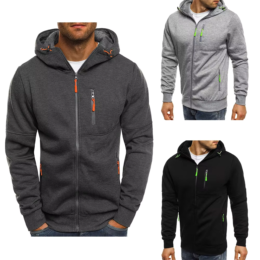 Full-Zip Solid Training Hoodie for Gym Layers and Active Days
