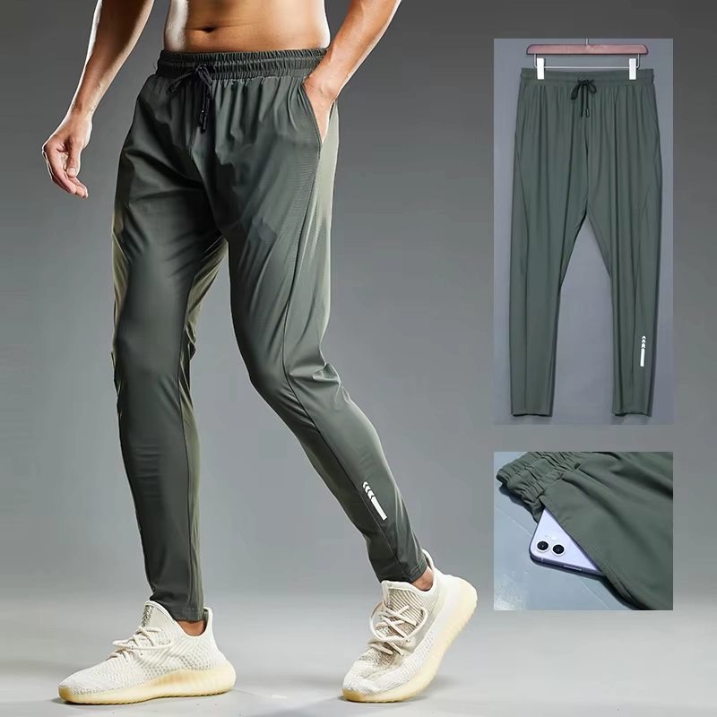 Elastic Waist Running Joggers for Outdoor Training and Gym Workouts