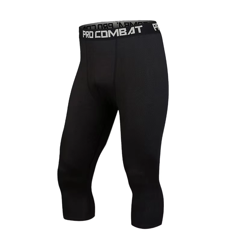 Letter-Print Cool-Dry Compression Tights for Running and Base Layer Training