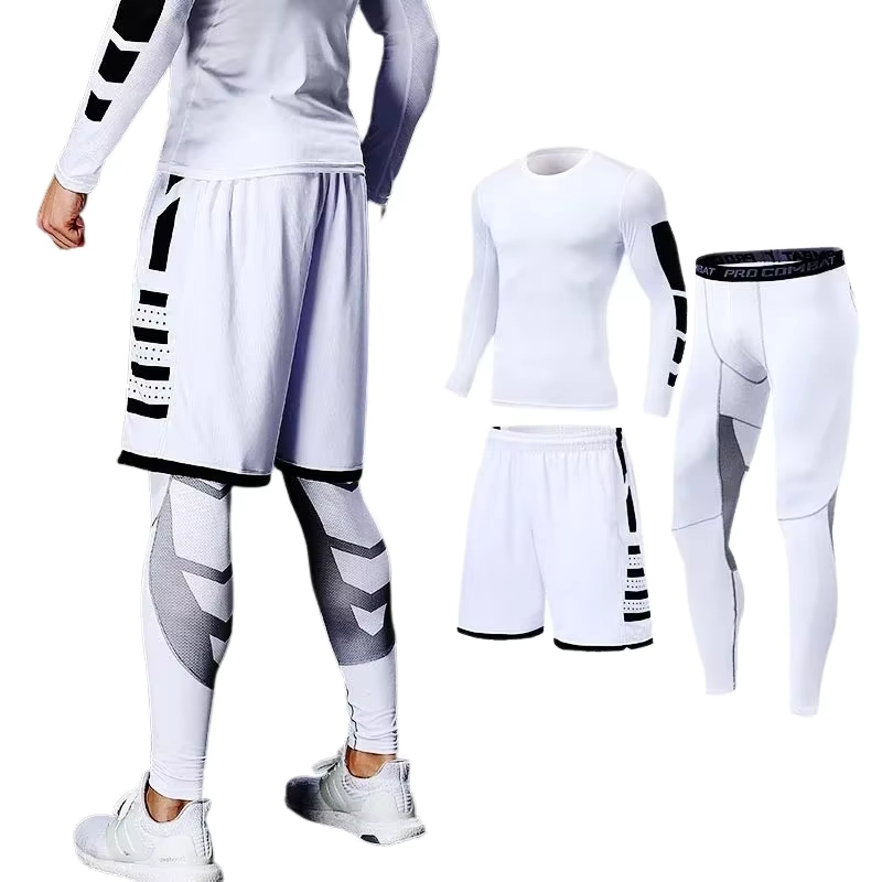 Multi-Piece Compression Training Set with Pullover Tops and Leggings