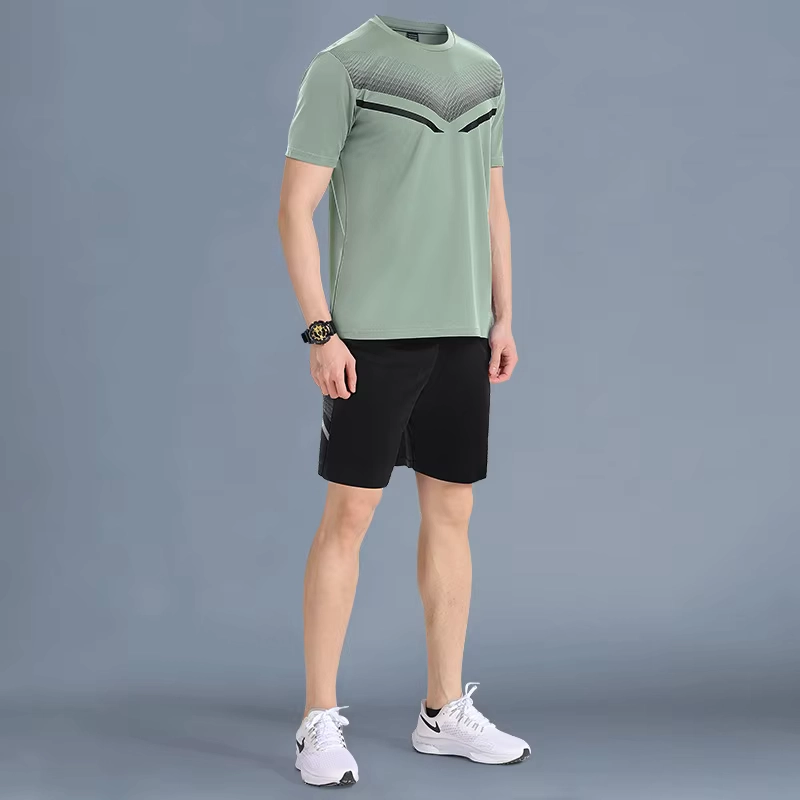 Men’s Ultra-Light Quick-Dry T-Shirt and Shorts Set for Summer Running