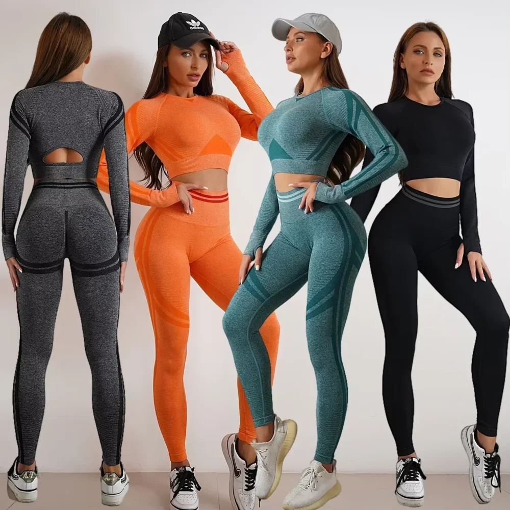 Seamless Backless Yoga Set with Pants, Shorts, and Bra Options