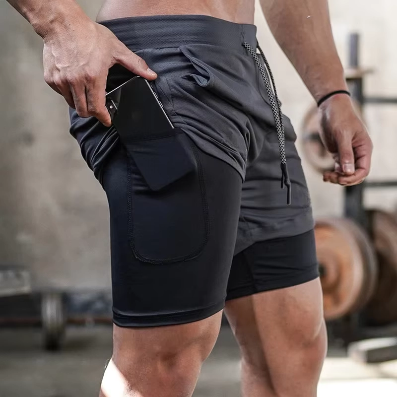 Men’s 2-in-1 Quick-Dry Running Shorts for Gym and Training