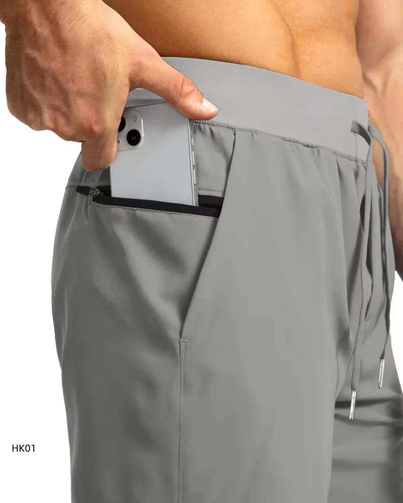 Men’s Solid Color Running Shorts for Gym Training and Outdoor Workouts