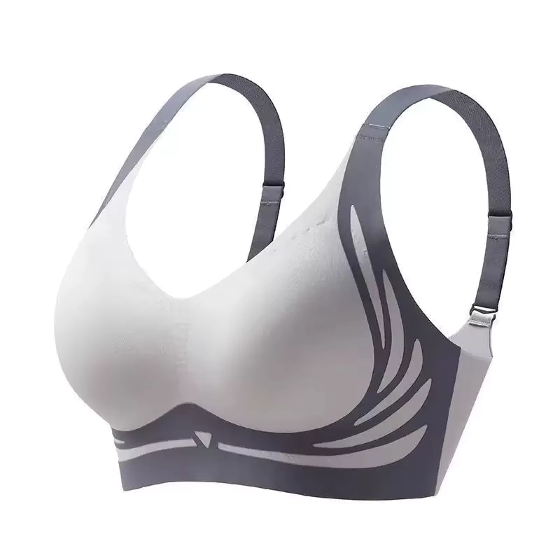 Four Hook & Eye Wire-Free Support Bra with Adjustable Straps for Daily Comfort
