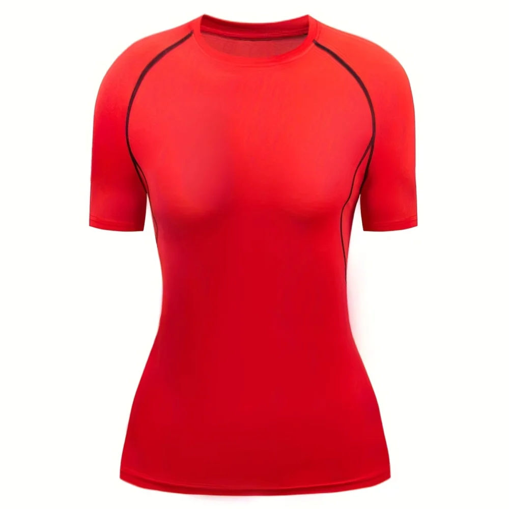 Quick-Dry High-Stretch Crew Neck Sports Tee for Running and Gym Training