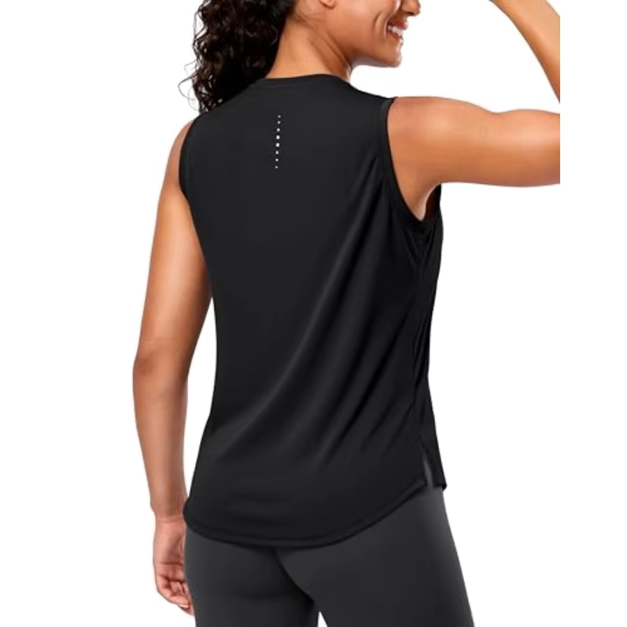 High-Neck Sleeveless Athletic Tank Top for Tennis, Running, and Yoga Training