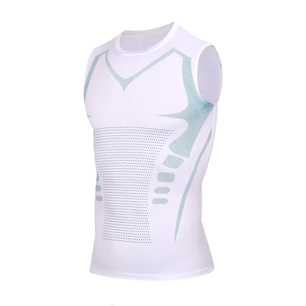 Men’s Elastic Quick-Dry Compression T-Shirt for Gym and Running Workouts